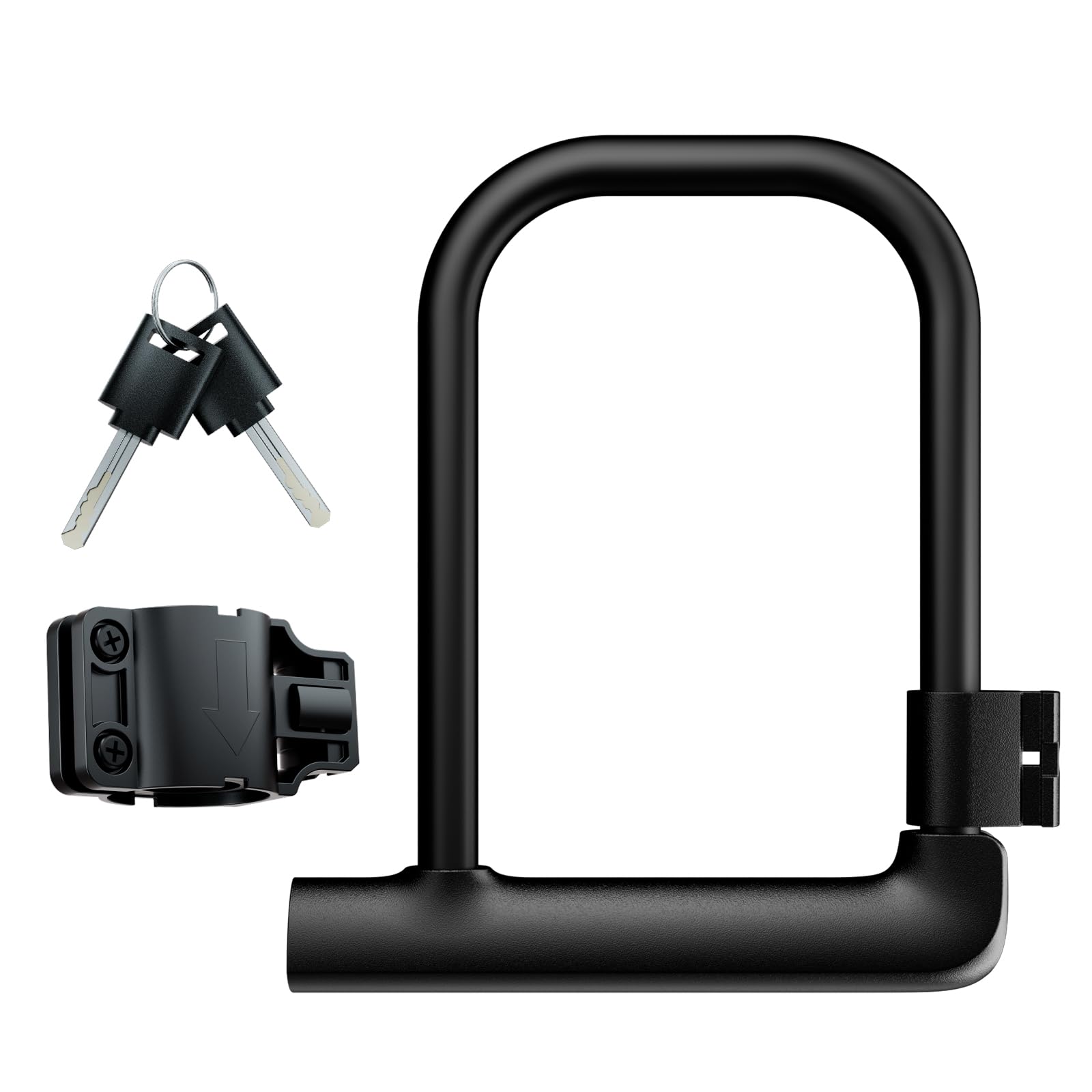 Windone E Bike U Lock with Keys,6in Length Waterproof Security Bicycle Locker Lock Heavy Duty Anti Theft for Motorcycle & Scoote