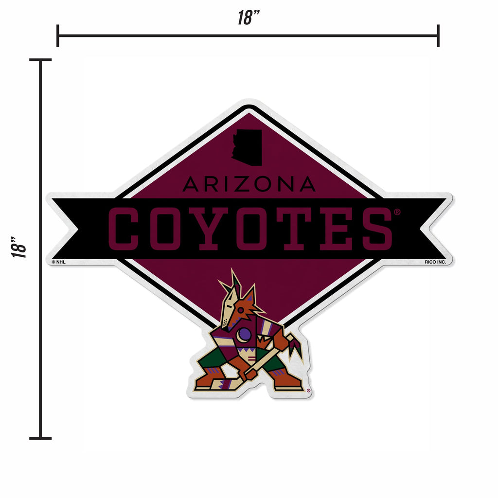 Rico Industries Nhl Hockey Arizona Coyotes Diamond Shape Cut Pennant - Home And Living Room D  Cor - Soft Felt Ez To Hang