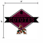 Rico Industries Nhl Hockey Arizona Coyotes Diamond Shape Cut Pennant - Home And Living Room D  Cor - Soft Felt Ez To Hang