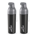 Milton Steel Convey 900 Insulated Inner Stainless Steel Water Bottle, Set Of 2, 630 Ml Each, Black | Leak Proof | Bpa Free | Hot