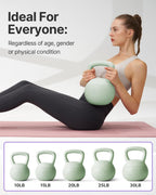 YOTTOY Soft Kettlebell,Kettlebell Anti-Slip Grip Weight for Home Workouts, Kettlebells Set Strength and Safety Guaranteed (Green