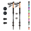 Montem Ultra Strong Trekking, Walking, and Hiking Poles - One Pair (2 Poles) - Collapsible, Lightweight, Quick Locking, Weather-