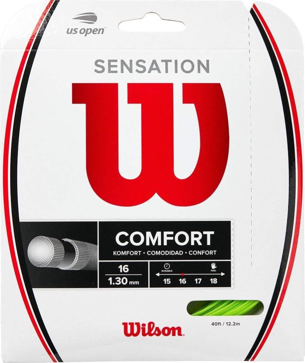 Wilson Sensation Neon 16 Tennis String - Set, Green