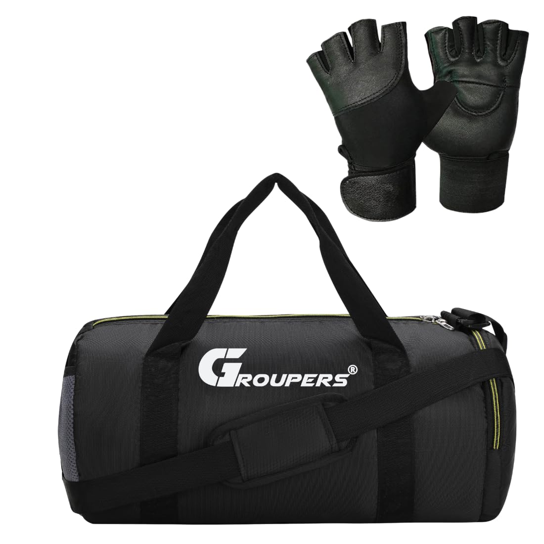 Groupers 2025L Foldable Travel Duffle Bag (432523 Cm)  Black Waterproof & TearResistant Gym & Weekender Bag + Breathable Work