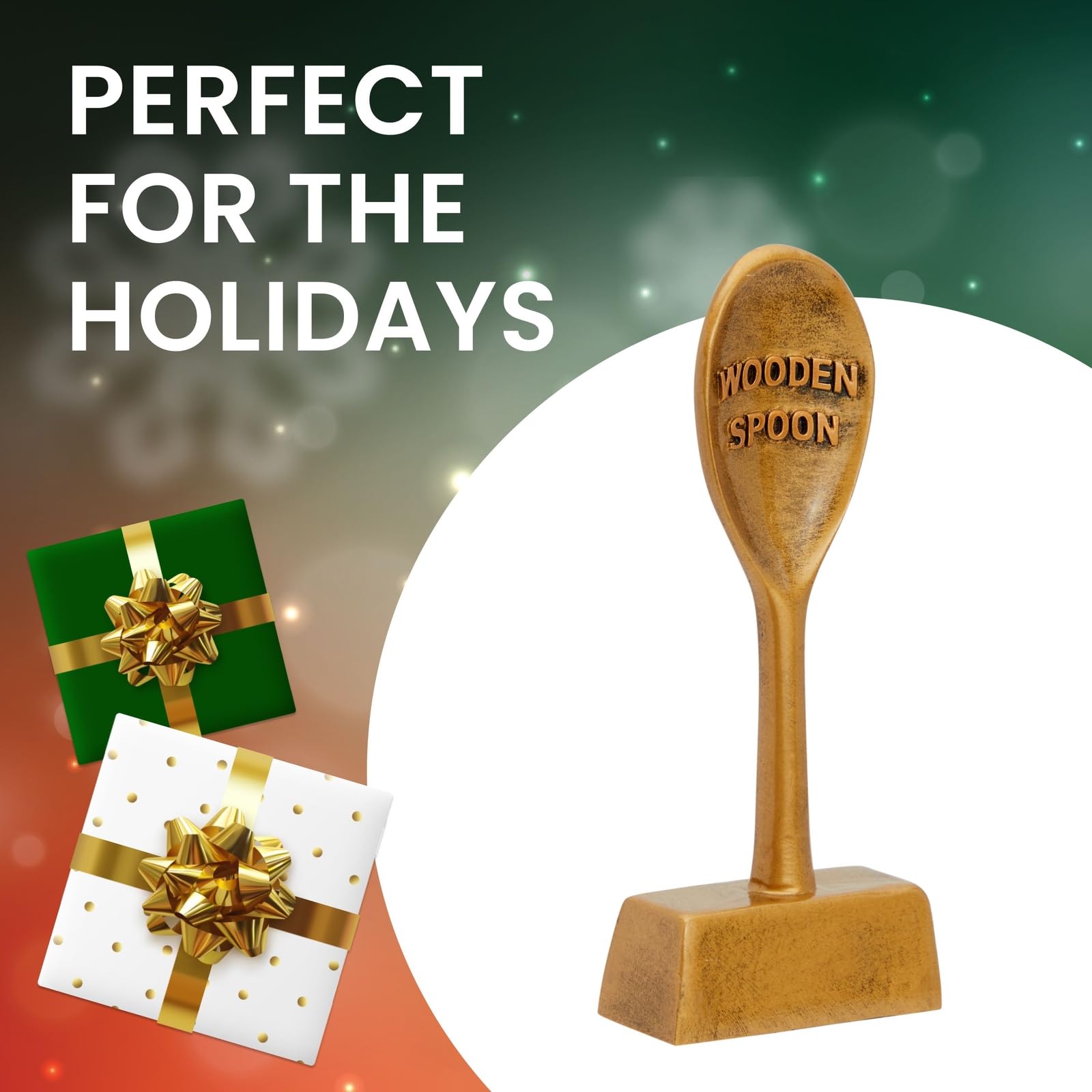 Juvale Golden Spoon Award Cooking Trophy For Chili Cook Off, Baking Contest, Best Cookie, Salsa Competition, Funny Food Prize (2