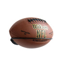 Wallniture Sporta Wall Mount Football Rack, Ball Holder Organization And Storage Rack, Sports Room Decor, Steel, Black