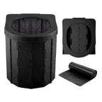 Sfsumart Portable Toilet For Camping, Foldable Camping Toilet For Adults, Emergency Potty, 12Pc Toilet Bags For Outdoor, Car Tra