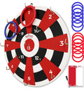 SWOOC Games - Hook Darts Ring Toss Game - Wood Board & Soft Rings - 20+ Games Included for Kids & Adults - Wall Mount Games - Ri