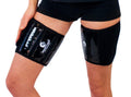 Mighty Grip Black Inner Thigh Protectors for Pole Dancing with Tack Strips (Large)