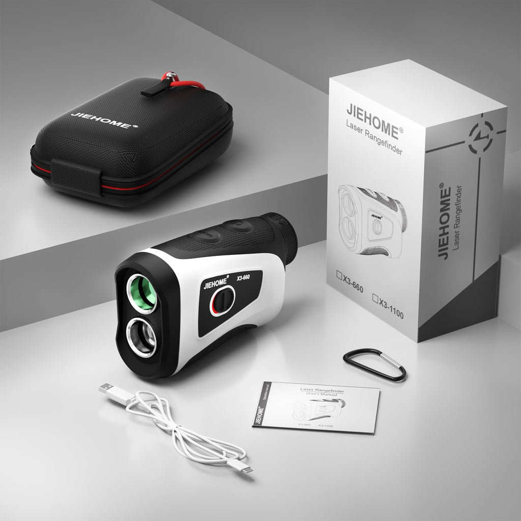 Golf Rangefinder Jiehome X3 660Yds Rangefinder With Slope Switch For Tournament Legal, Rechargeable Laser Range Finders With Mag