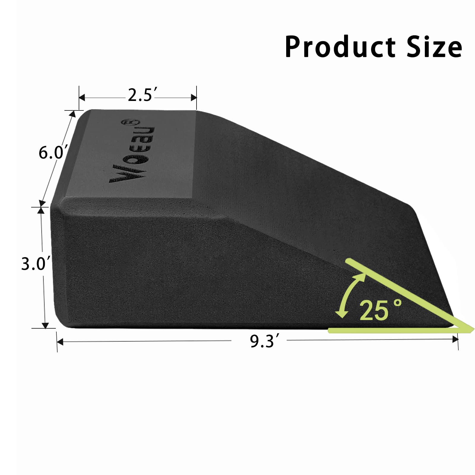 2 Pack Squat Wedge Blocks - Non Slip Professional Squat Ramp For Heel Elevated Squats Calf Raises Platform, For Men Women, Slant