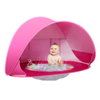Monobeach Baby Beach Tent Pop Up Portable Shade Pool Upf50+ Uv Protection Sun Shelter For Infant With Easy Set Up Canopy (Pink B