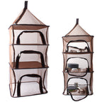Desy & Feeci Camping Dry Net-4 Layer Outdoor Hanging Foldable Drying Rack, Camping Organizer Mesh Dryer Storage For Home Picnic