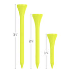 Izzo Golf Wood Golf Tees, 1.75 Inch, Neon Yellow (Pack Of 200)