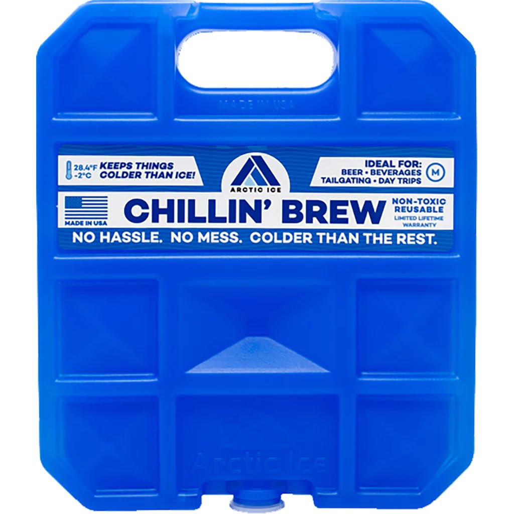Long Lasting Ice Pack For Coolers, Camping, Fishing And More, Chillin Brew Series By Arctic Ice, X-Large Reusable Ice Pack, End 