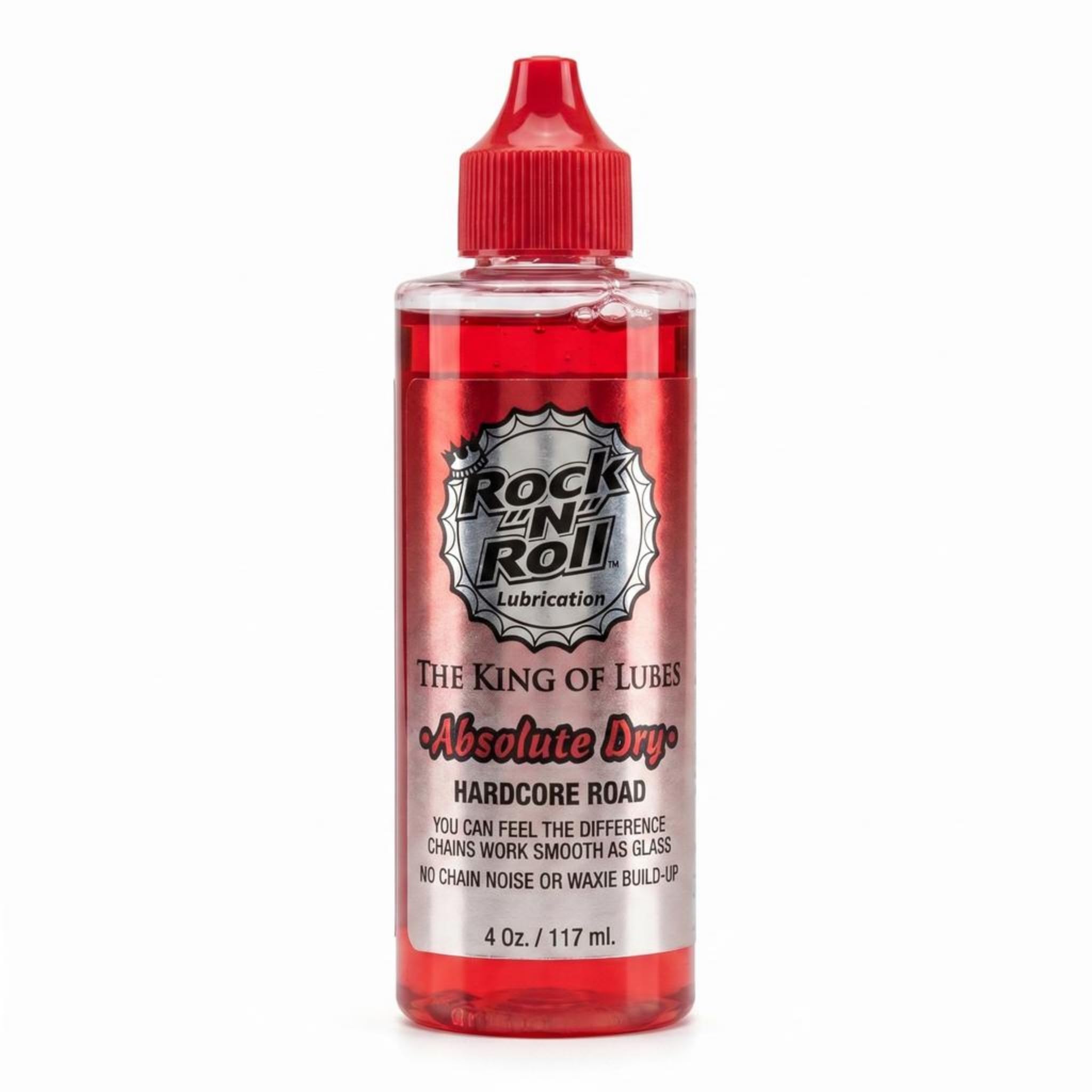 Rock N Roll Absolute Dry Chain Lube 4oz, Clean & Lube 2-in-1 Drivetrain Lubricant, Built for Dry Conditions, Made in USA
