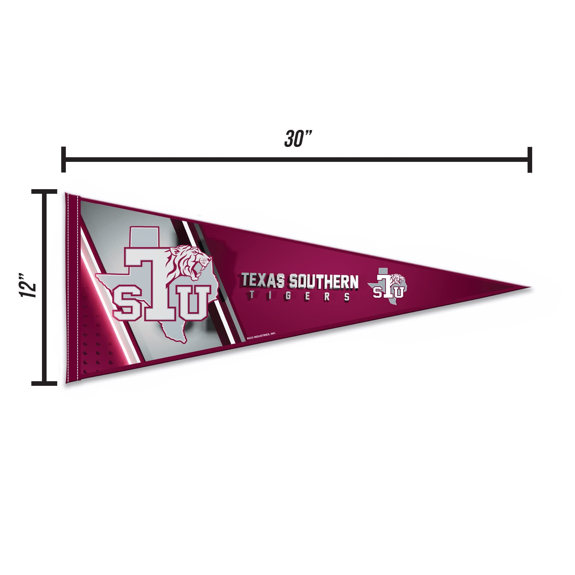 Rico Industries Ncaa Texas Southern Tigers Primary 12'' X 30'' Felt Wall D  Cor Pennant - Great For Home/Bed Room/Man Cave D  Co