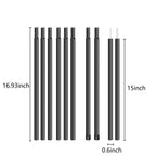 Adjustable Tent Poles - Portable Steel Rods For Camping Tarps And Canopies, 2 Sets Of Black Lightweight Poles For Shelter And Sh