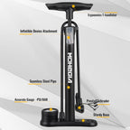 Mohegia Bike Floor Pump With Gauge,Air Bicycle Pump Inflator With High Pressure 160 Psi,Fits Schrader And Presta Valve