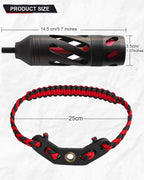 Toparchery Compound Bow Aluminum Stabilizer With Wrist Bow Sling Braided Hunting Shooting Target