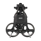 Kvv 3 Wheel Compact Flat Folding Design Golf Push Cart With Lightweight And Sturdy Aluminum Frame, Charcoal