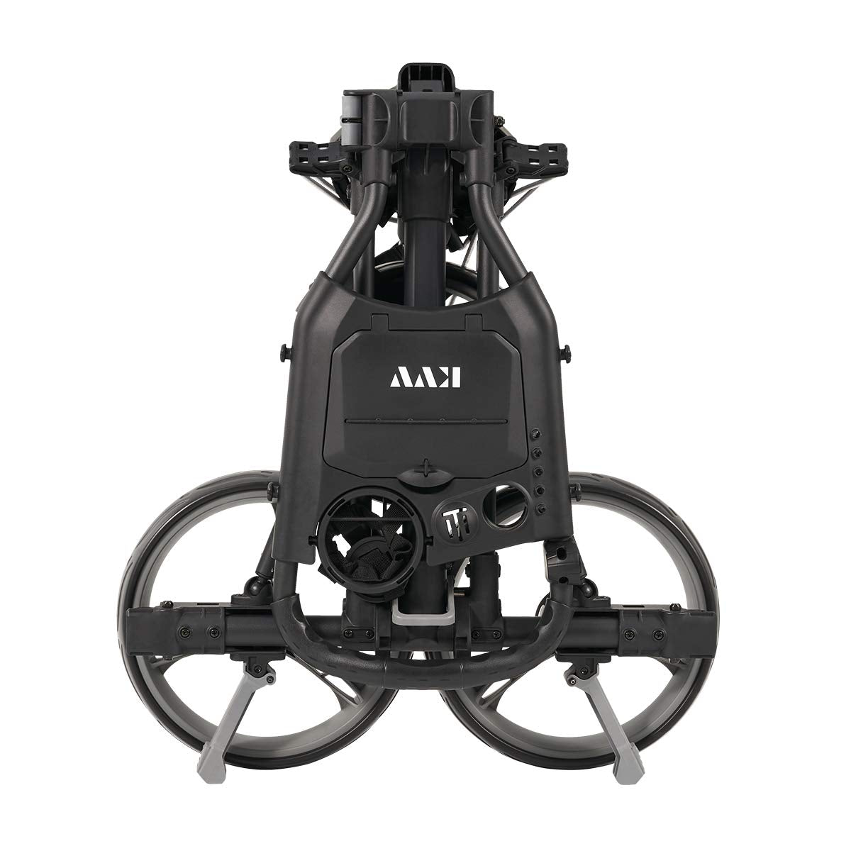 Kvv 3 Wheel Compact Flat Folding Design Golf Push Cart With Lightweight And Sturdy Aluminum Frame, Charcoal