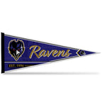 Rico Industries Nfl Football Baltimore Ravens Classic 12'' X 30'' Felt Wall D  Cor Pennant - Great For Home/Bed Room/Man Cave D