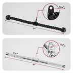 Yes4All Combo Rotating Straight Bar And Tricep Rope, Cable Machine Attachment/Tricep Pull Down Rope - Cable Bar For Strength Tra