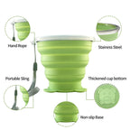 Nintora-C Collapsible Cups, Silicone Collapsible Travel-Cup, Expandable Folding Camping Drinkingcup With Lids Reusable Small Por