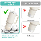 Airboat Upgrade 2PCS Protective Silicone Boot Bumper for Stanley Quencher Adventure 40oz 30oz 20oz Tumbler, Water Bottle Bottom