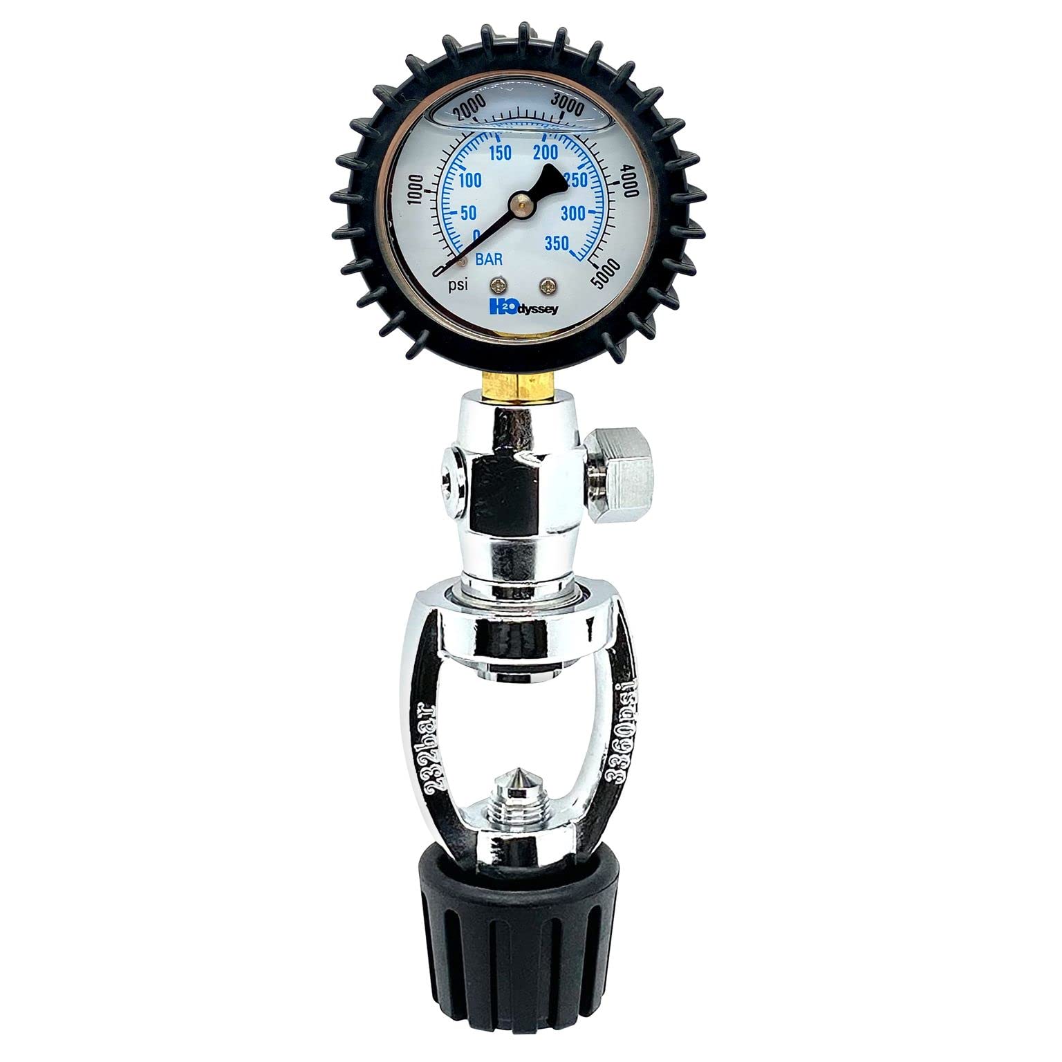 H2Odyssey Yoke Pressure Tester - Scuba Diving Gauge