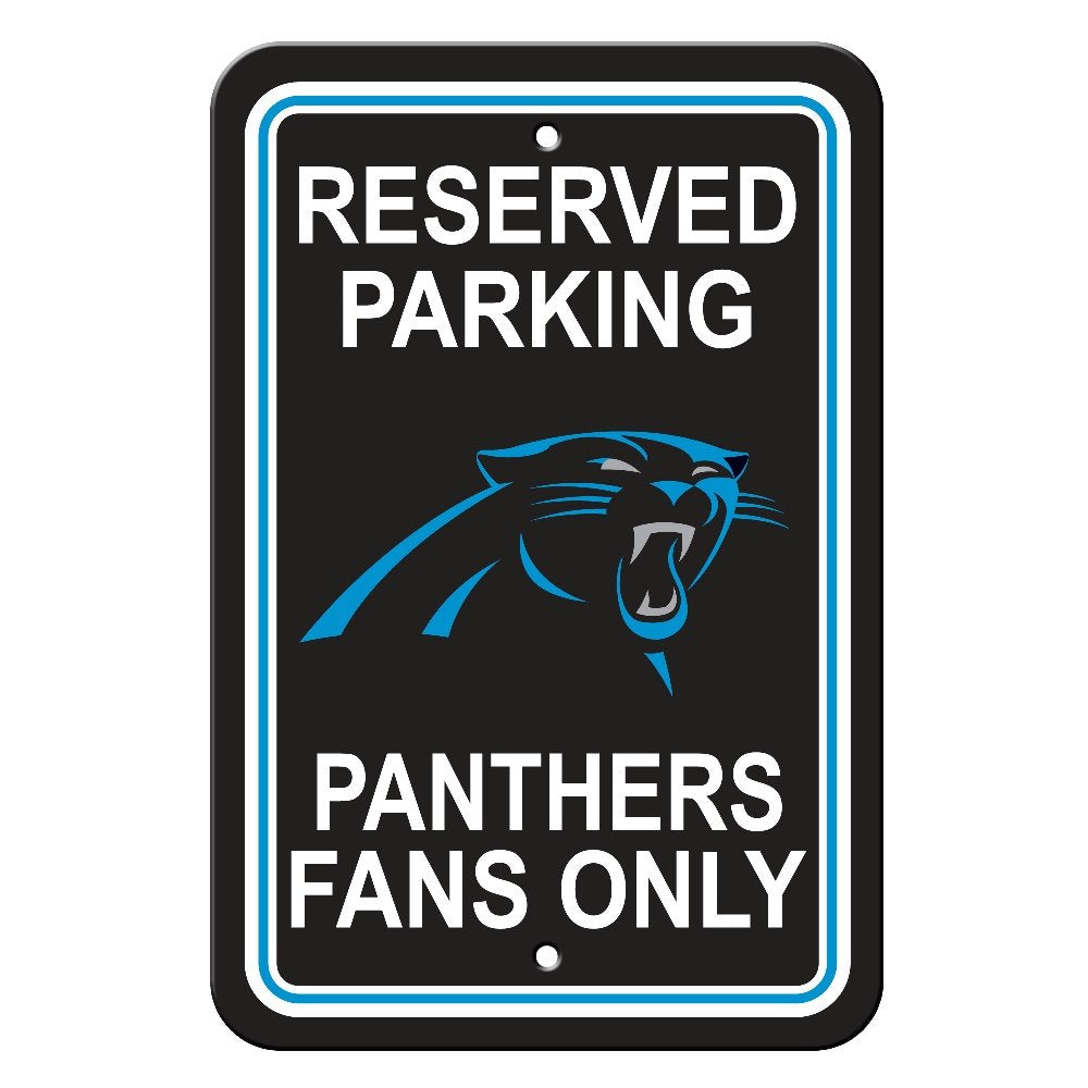 Fremont Die Nfl Carolina Panthers Team Sign, 12'' X 18'', Reserved Parking Sign