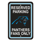 Fremont Die Nfl Carolina Panthers Team Sign, 12'' X 18'', Reserved Parking Sign