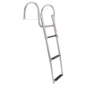 Amarine Made Boat Ladder Stainless Steel in-Board 3 Steps Telescoping Ladder Folding Dock Ladder for Marine Boat Yacht Swimming 