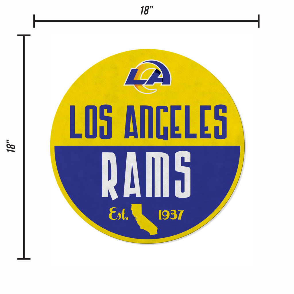 Rico Industries Nfl Football Los Angeles Rams Classic Shape Cut Pennant - Home And Living Room D  Cor - Soft Felt Ez To Hang