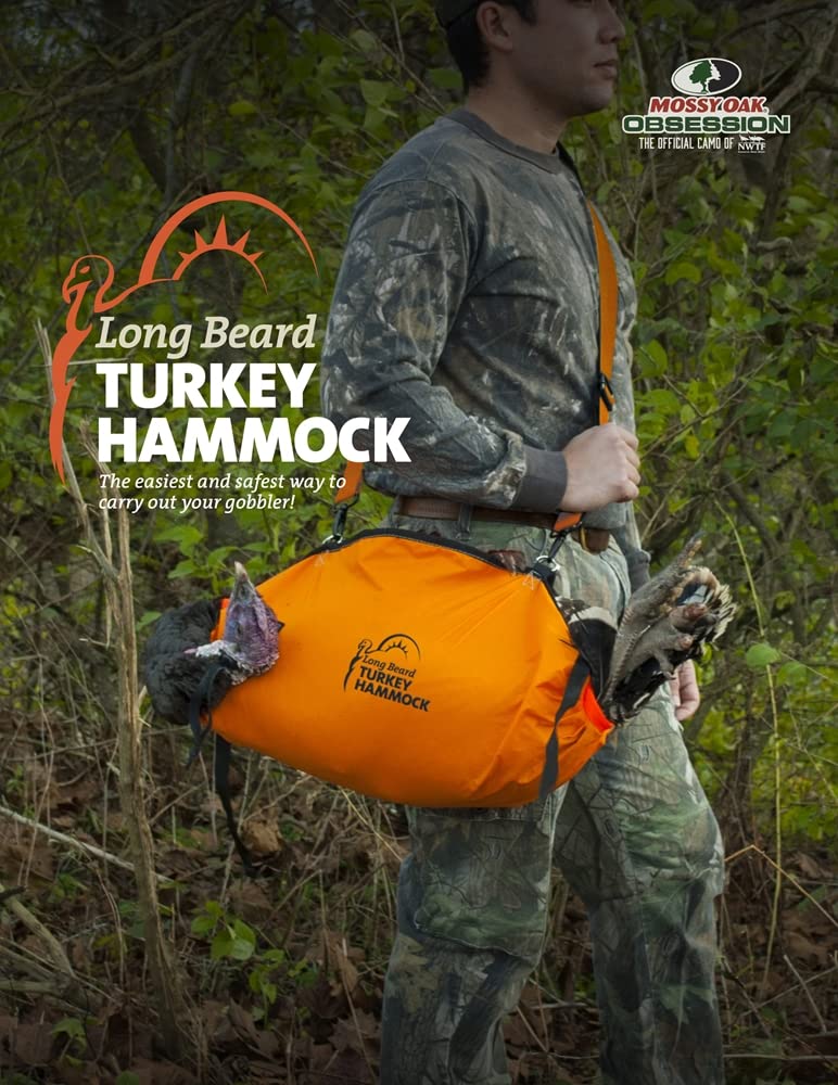 Peregrine Field Gear Hunting Long Beard Turkey Hammock Carrier Holder With Non-Slip Neoprene Shoulder Pad - Orange