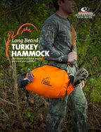 Peregrine Field Gear Hunting Long Beard Turkey Hammock Carrier Holder With Non-Slip Neoprene Shoulder Pad - Orange