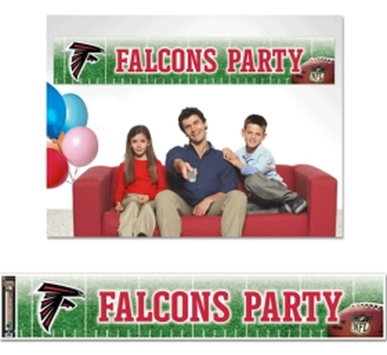 WinCraft NFL Atlanta Falcons WCR48816011 Party Banner, 12 x 65