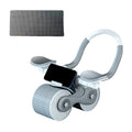 Ab Roller Wheel Double Wheels Muscle Training Workout for Women Men Home Gym Grey|1 AB Roller Wheel| Abdominal Exercisers| Fitne