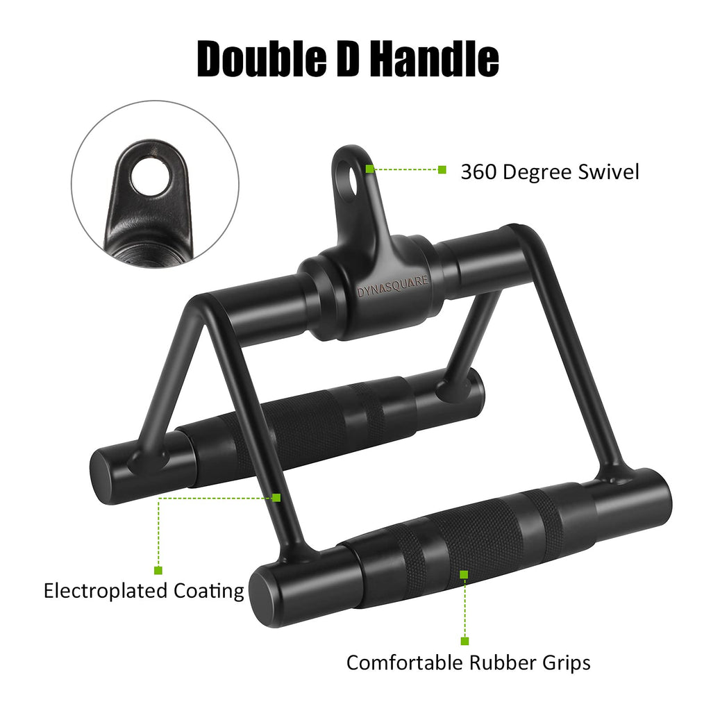 Dynasquare Cable Attachments For Home Gym, Lat Pulldown Attachment, Weight Machine Accessories, Straight Pull Down Equipment, V-