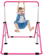 Sportsroyals Gymnastics Bar For Kids, Adjustable Height Gymnastics Equipment For Girls, Folding Gymnastic Junior Training Kip Ba