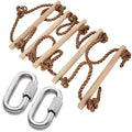 ISOP Swedish Wall Rope Ladder 6.5 ft - Climbing Rope Ladder for Kids | Tree Ladders Play Equipment | Wooden Ladders with Spring 
