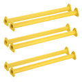 EISENSP Extra Long 21.5 Steel Monkey Bars for Backyard - Ladder Rungs Hardware Kit - Hexagonal at Both Ends (Set of 6) (Yellow)