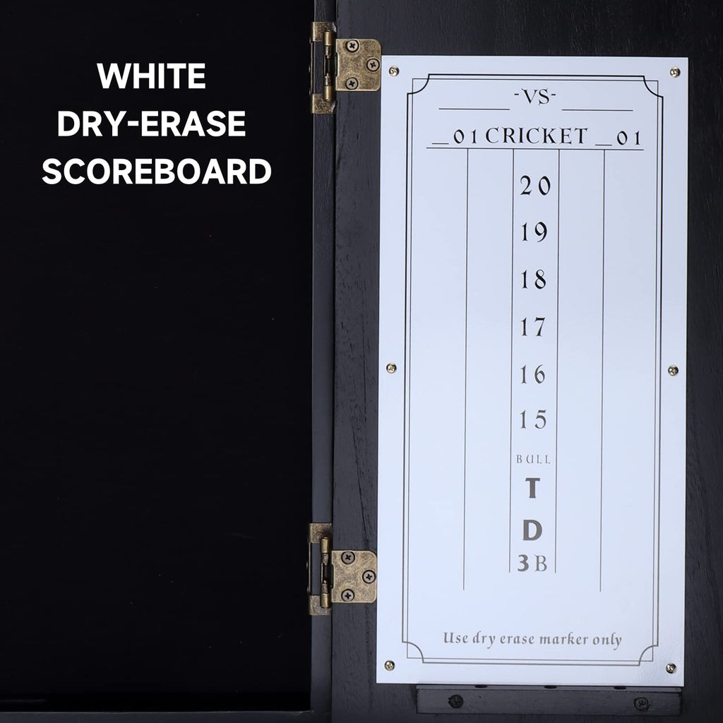 Gse Professional Solid Wood Classic Official Size Dartboard Cabinet With Dart Scoreboard For Game Room. Dart Board & Darts Not I