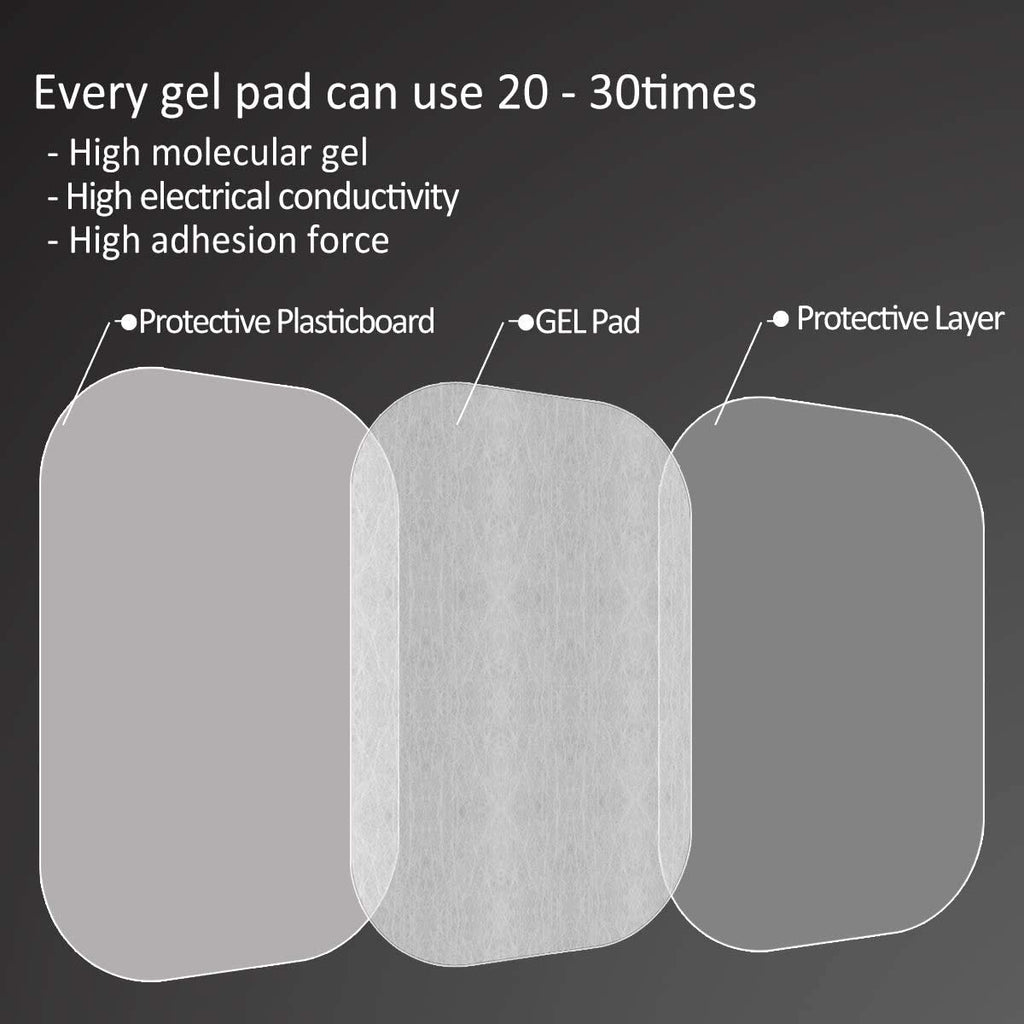 Pamase 50Pcs/80Pcs Abs Stimulator Training Replacement Gel Sheet Pads For Abdominal Muscle Trainer, Accessory For Ab Workout Ton