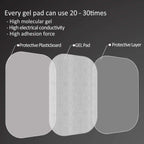 Pamase 50Pcs/80Pcs Abs Stimulator Training Replacement Gel Sheet Pads For Abdominal Muscle Trainer, Accessory For Ab Workout Ton