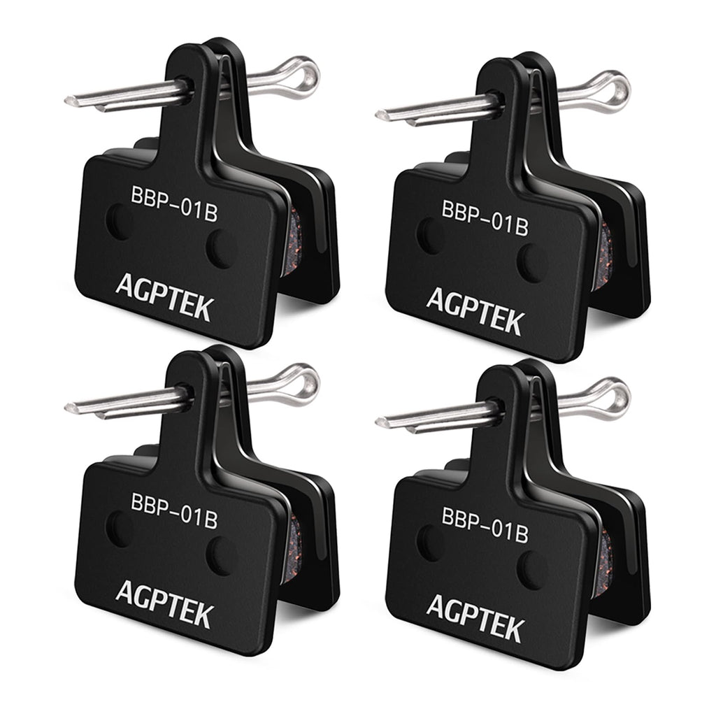 Agptek Bike Brake Pads, High-Performance Brake Pads, Disc Brake Pads & Spring (Semi-Metallic) For Mountain Bike Disc Brakes, 4 P