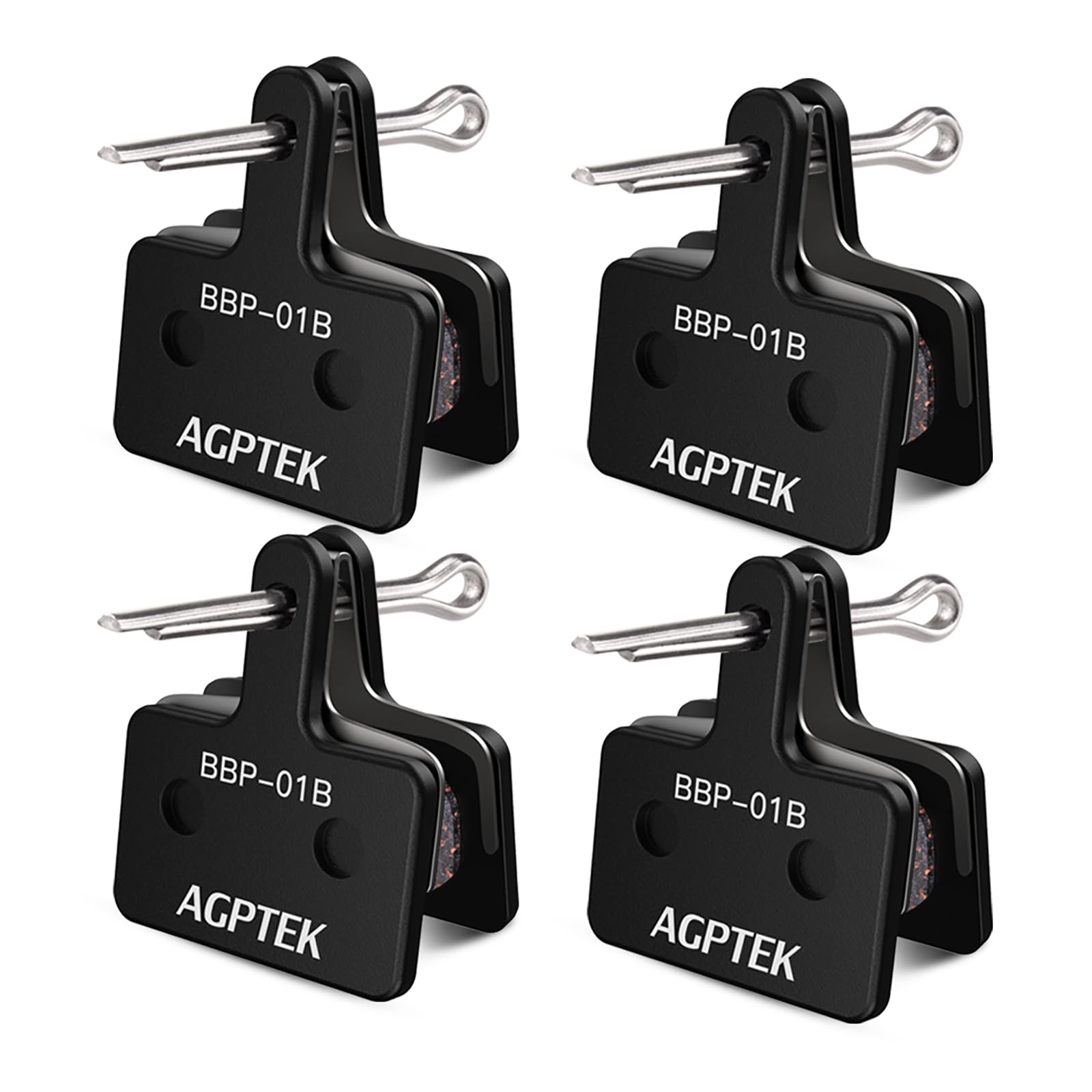 Agptek Bike Brake Pads, High-Performance Brake Pads, Disc Brake Pads & Spring (Semi-Metallic) For Mountain Bike Disc Brakes, 4 P