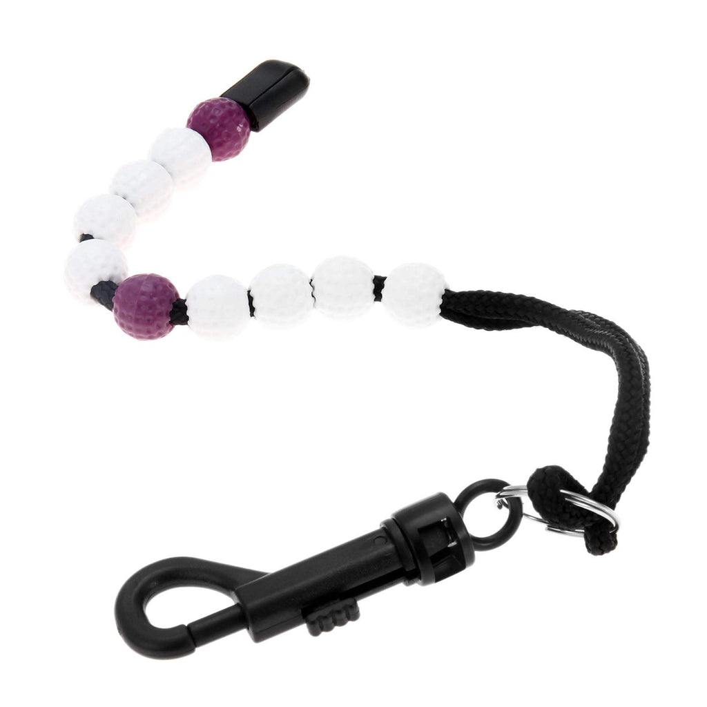 Muxsam 1 Piece Golf Beads Score Counter With Clip (Purple), Golf Stroke Score Count Keeper Putting Score Counter For Referee Cad