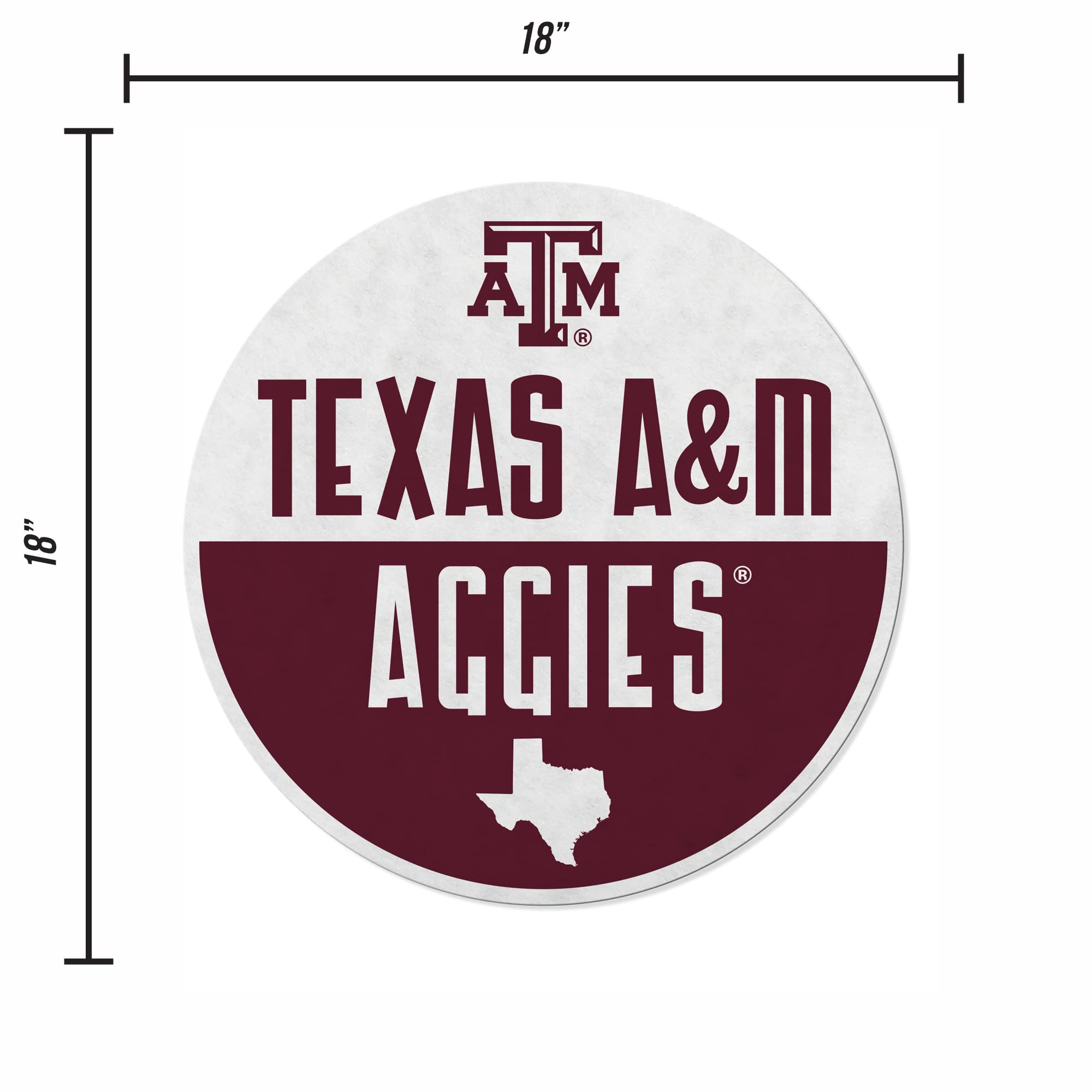 Rico Industries Ncaa Texas A&M Aggies Classic Shape Cut Pennant - Home And Living Room D  Cor - Soft Felt Ez To Hang